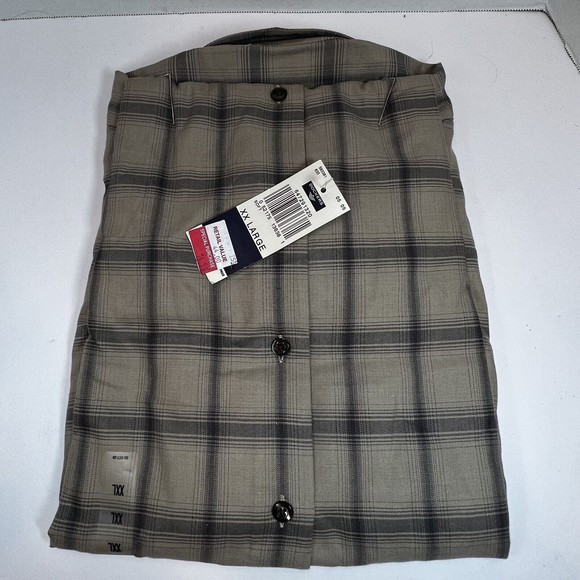 Vtg 90s DOCKERS Simple Luxury Plaid Men's Sz XXL Button Up Shirt Long Sleeve - Picture 2 of 5